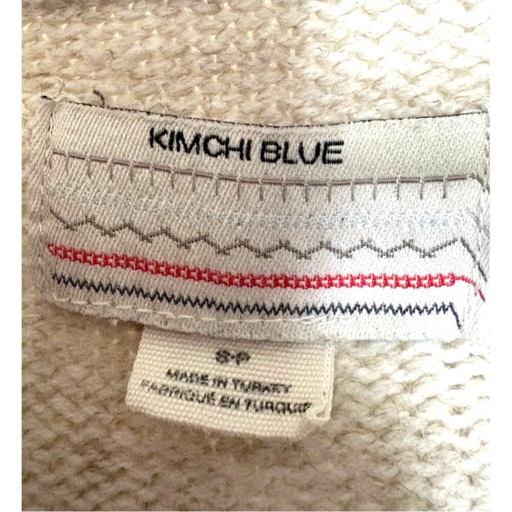 Kimchi Blue Floral Embroidered Cropped Cardigan Small Cottagecore Puff Sleeve - Picture 5 of 6